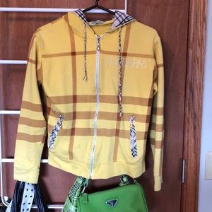 Yellow Burberry zip up